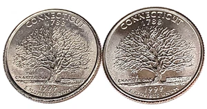 # C6300 Connecticut Statehood Quarters, P&D aus postfrischen Rollen - Bild 1 von 2