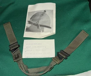 ORIGINAL REPLACEMENT OD GREEN M1 HELMET WEB CHIN STRAP DATED 1987 - Picture 1 of 3