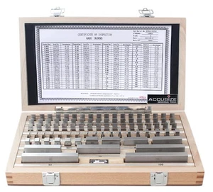 Juego de bloques de medidor métrico 87 piezas, grado 2, estándar alemán Din861 con certificado de Mfg... - Imagen 1 de 9