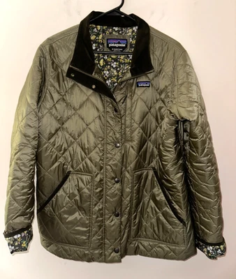 PATAGONIA W's Back Pasture Acolchado Granero Abrigo Chaqueta XL Verde Lavabo Usado en Excelente Condición Foto 1 de 4