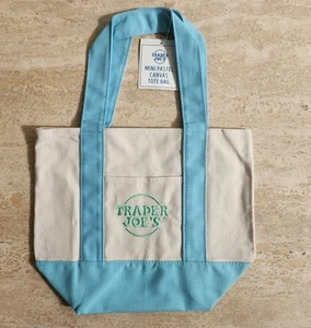 Trader Joe’s Mini Canvas Bag - BLUE 💙 - Picture 1 of 2