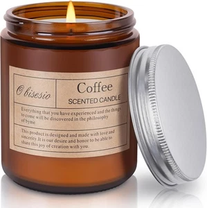 Scented Coffee Candle, Candles for Home Scented, Bath Amber Jar, Jar - Picture 1 of 6
