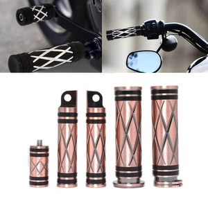 1"25mm Handlebar Grips w/Shifter Peg Footrests Kit for Harley Sportster 883 1200 - Picture 1 of 13