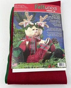 Feltworks by Dimensions 8126 Holly Day Kitty - Stitch & Glue Kit Neu/Open Pack - Bild 1 von 4