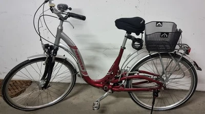 Herkules "Zona Blue" Damen City Bike  28"  rot/silber, viel Sonderzubehör - Bild 1 von 4