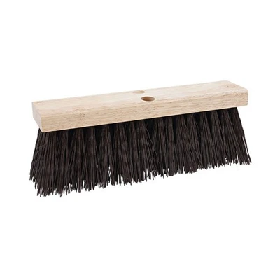 Boardwalk 73160 6.25" Polypropylene Bristles 16" Street Broom Head - Brown New - Image 1 of 4