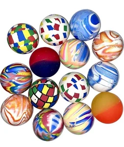 Mixed High Bounce Balls - 60 Mm- Large Size -Multicolor - Picture 1 of 8