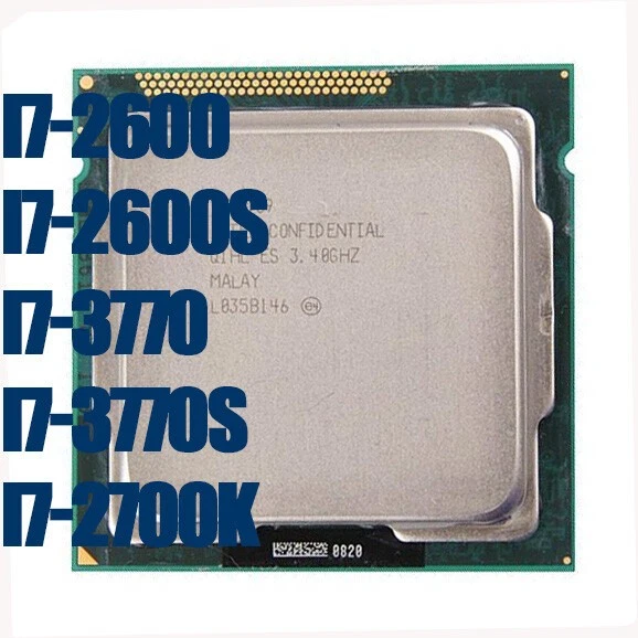 Intel Core i7-2600 i7-3770 i7-2600S i7-3770S i7-2700K LGA 1155 CPU Processor - Image 1 of 1