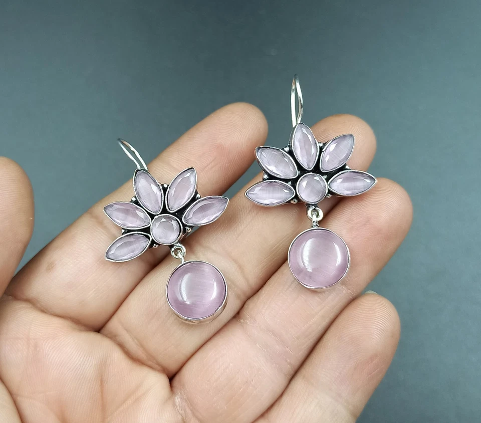 Fashion dangle earrings for women/Handmade Monalisa Stone Earrings/Gifts For Her - Image 1 of 1