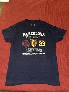 Barcelona Sports Town Since 1992 Navy Blue T-shirt Men’s Medium. - Picture 1 of 5