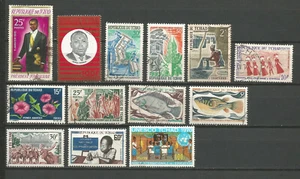 Tchad 1968/70 un lot de 13 timbres oblitérés /TR3204 - Imagen 1 de 1