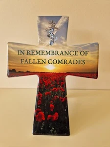 REME Ceramic Remembrance Cross 200mm/8 Inches (Royal Electrical Mechanical Eng.) - Picture 1 of 3