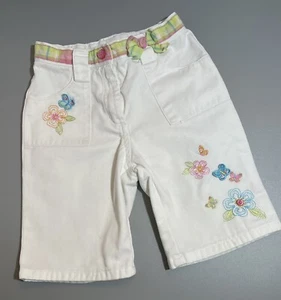 Gymboree PALM SPRINGS ‘06  EUC/HTF White 2 pocket Denim/Jeans Capris Size 3T - Picture 1 of 4