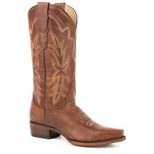 Women's Stetson Casey Leather Boots Handcrafted Brown