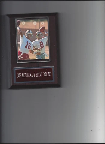 JOE MONTANA & STEVE YOUNG PLAQUE SAN FRANCISCO FORTY NINERS 49ers FOOTBALL NFL Cover