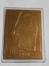 1996 Danbury Mint BABE RUTH 22K Gold Foil Encapsulated Baseball Card Yankees