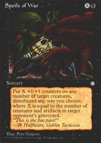 Spoils of War ~ Moderately Played Ice Age MTG Magic UltimateMTG Black Card - Image 1 of 1