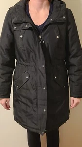 Women's Vero Moda Size L Parka Mid Length Black - Picture 1 of 6