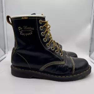 Doc Martens Cappers Air Wair Military Style Boots Black Leather Mens US 10.5 - Picture 1 of 5
