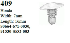 25 Pcs Weatherstrip Retainer Clips Compatible with Honda 90664-671-0030 - Picture 1 of 2