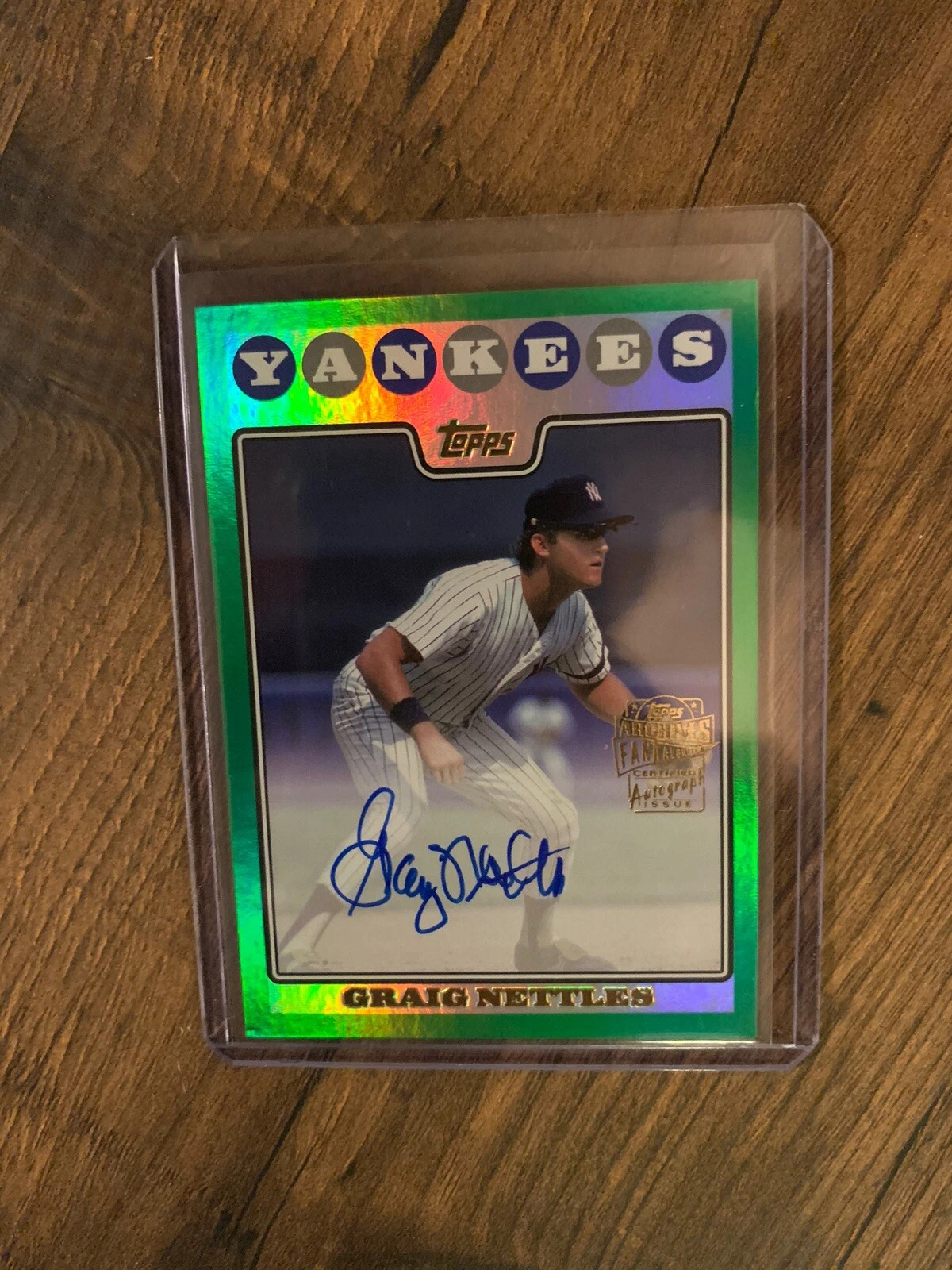 2023 Topps Archives GRAIG NETTLES 08FF-GN Green Parallel Autograph Auto 50/99