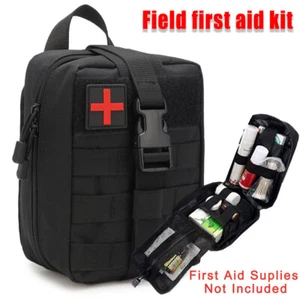 Tactical First Aid Kit Survival Molle Rip-Away EMT IFAK Medical Pouch Bag Black - Picture 1 of 9