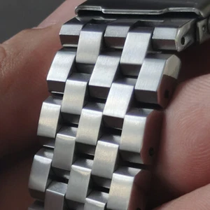 Men's 18 20 22 24 26mm Brushed Heavy Bracelet Stainless Steel Watch Band Strap - Picture 1 of 11
