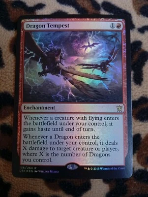 Magic the Gathering DRAGON TEMPEST FOIL EXC- Rare Dragons of Tarkir WOTC - Image 1 of 4