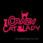 Crazy Cat Lady Sticker Vinyl Decal - Funny Family Love Figure Car Window Bumper