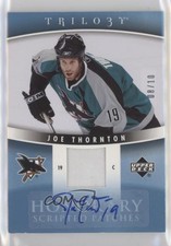 2006-07 Upper Deck Trilogy Honorary Scripted /10 Joe Thornton #HSP-JT Patch Auto