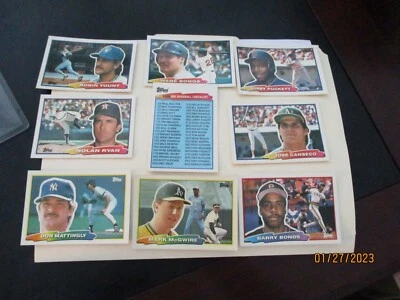 1988 Topps BIG Baseball Cards - Complete Your Set - You Pick (1 - 264) EX-NM - Image 1 of 2