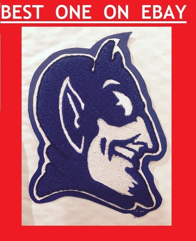DUKE University College Blue Devils Sew On Patch NCAA Mascot Team 6x4 Basketball Cover