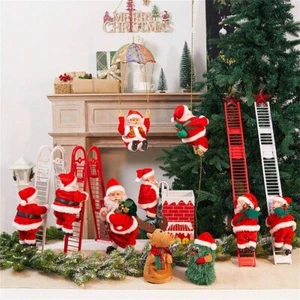 Babbo Natale Elettrico Peluche Ornamento Arrampicata Babbo Natale Decorazione Natalizia Natale - Foto 1 di 2