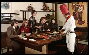 Goten of Japan Steak House Hyannis MA Hibachi Chef Chrome Postcard  - Picture 1 of 2