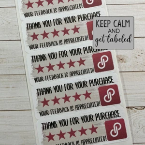 100 pegatinas/etiquetas de agradecimiento Poshmark nuevas. - Imagen 1 de 1