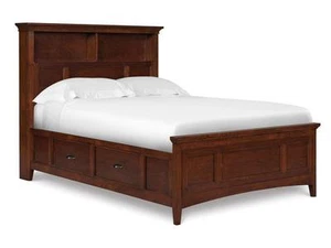 SAVE Magnussen Home Furniture Y873 Riley Group Cherry TWIN Bookcase Storage BED - Picture 1 of 8