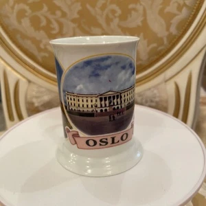 OSLO NORWAY🍵SOUVENIR CERAMIC MUG🇳🇴SIGHTS OF COUNTRY🍵 COLLECTIBLE CUP - Picture 1 of 6