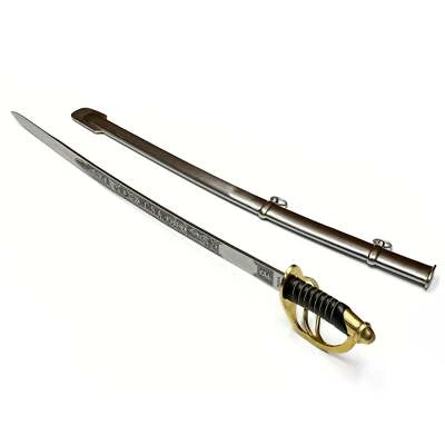 Small Silver and Black CSA Sword - 28" Carbon Steel Sword with Metal Scabbard - Image 1 of 4