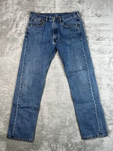 Levi's 505 Men's Jeans 36x34 Regular Fit Straight Leg Denim Flaw* - Picture 1 of 11