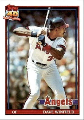 1991 Topps Dave Winfield California Angels #630 - Image 1 of 2
