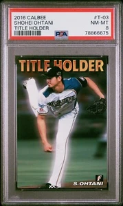 2016 Calbee Shohei Ohtani Title Holder #T-03 PSA 8 Potato Chip Card  - Picture 1 of 2