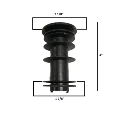 Chromcraft 1 7/8" x 2 1/8" Plastic Insert Bushing For Chair or Stool Set of 6