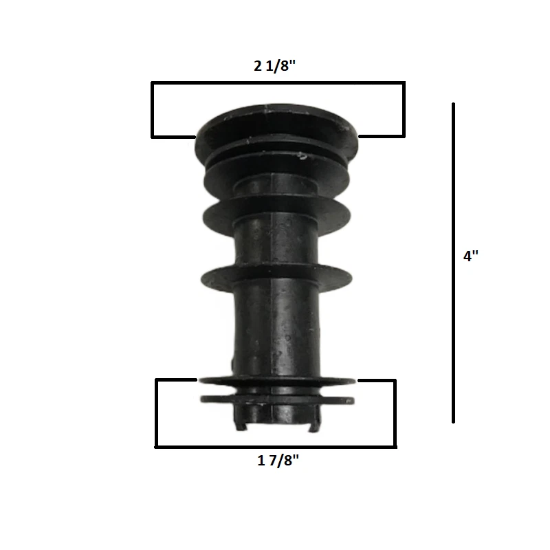 Chromcraft 1 7/8" x 2 1/8" Plastic Insert Bushing For Chair or Stool Set of 6