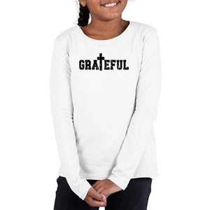 Camiseta gráfica manga larga juvenil - estampado agradecido - Imagen 1 de 18