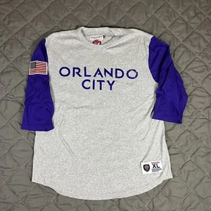 Mitchell & Ness Orlando City SC Shirt Mens XL Gray Purple MLS Soccer Florida - Picture 1 of 11