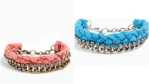 NORDSTROM MISSING PIECE Women's Crystal Bracelet Pink BLUE NWT 42 Ea Set 2 - Picture 1 of 10