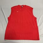Vtg Nike Team Men?S Red V-Neck Cotton Sweater Vest Size Large