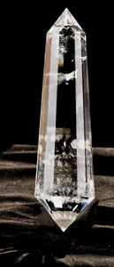 Satyaloka azeztulite rainbow devic  double terminated vogel  16 sided wand 7438 - Picture 1 of 10