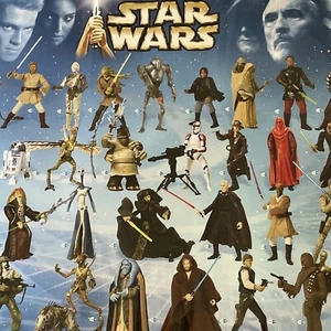 Figura de acción Star Wars Attack of the Clones lista de verificación Toys R Us póster promocional - Imagen 1 de 8