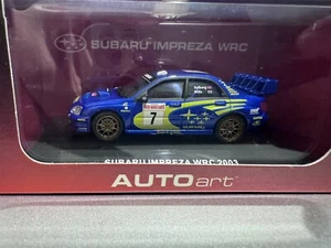 AUTOART 1/64 SUBARU IMPREZA WRC 2003 SOLBERG MILLS WRX MODEL RARE COLLECTIBLE - Picture 1 of 3